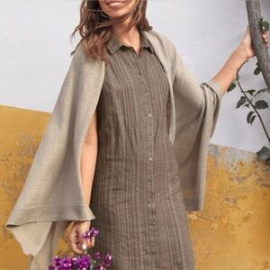 Garnet Hill Classic Linen Shirt Dress